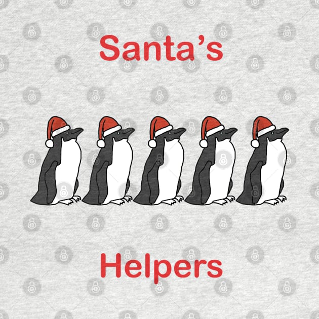 Santas Helpers Christmas Penguins Sweaters by ellenhenryart